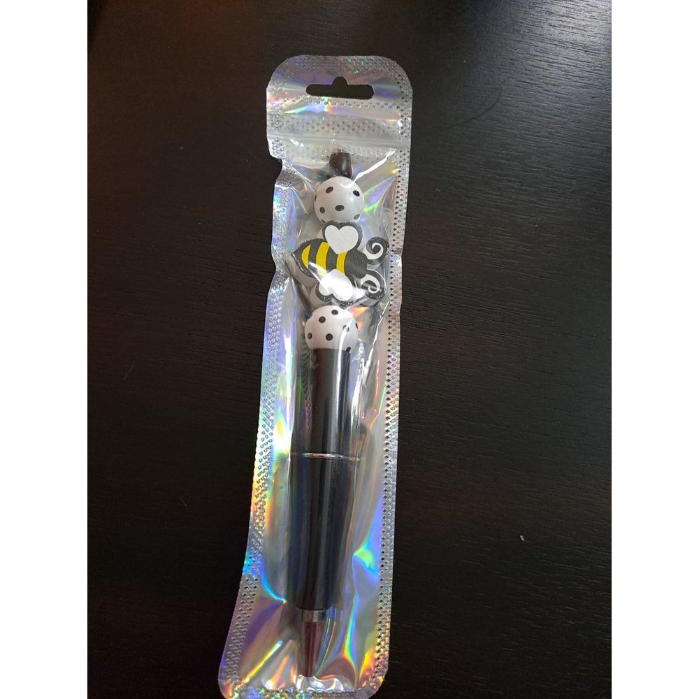 Buzz Black Yellow White Bumble Bee Black White For Pen Custom Pen Black Ink